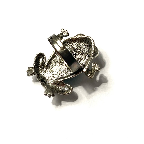 Frog Ring Adjustable Band Turquoise - Picture 2 of 2